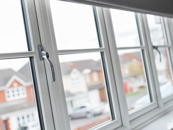 White Windows with Silver Hardware