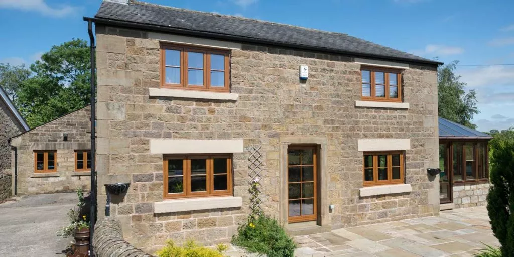 Envisage Flush Windows in Golden Oak